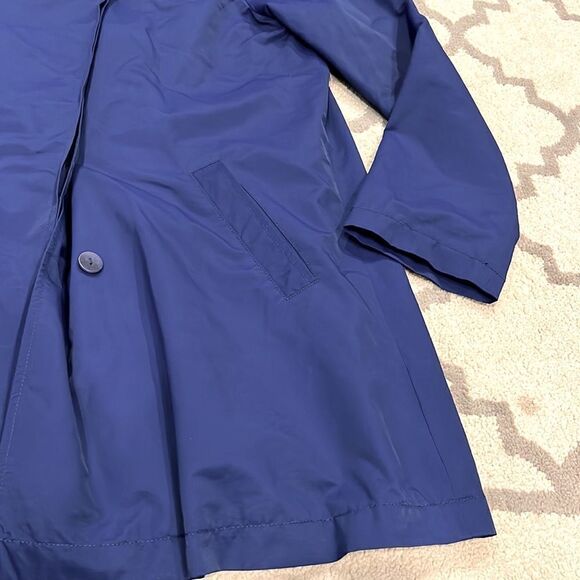 Eileen Fisher Rain Trench Coat Blue Notched Collar
Button Down Sz Medium EUC - Picture 3 of 11